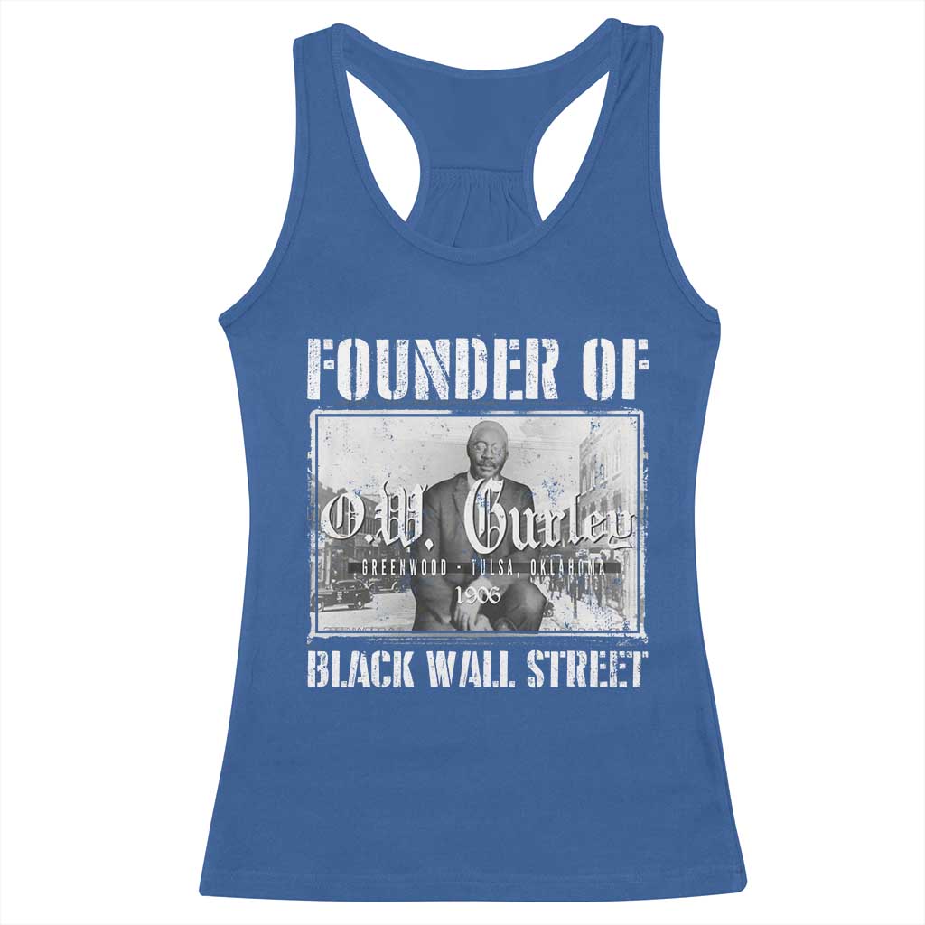 Founder Of Black Wall Street O.W. Gurley Racerback Tank Top Black History Month African American Heritage