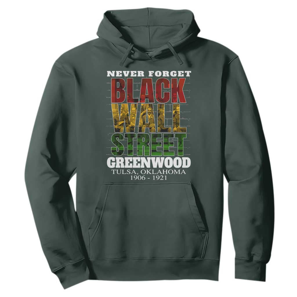 Never Forget Black Wall Street Hoodie Tulsa Oklahoma Black History Month African American Heritage
