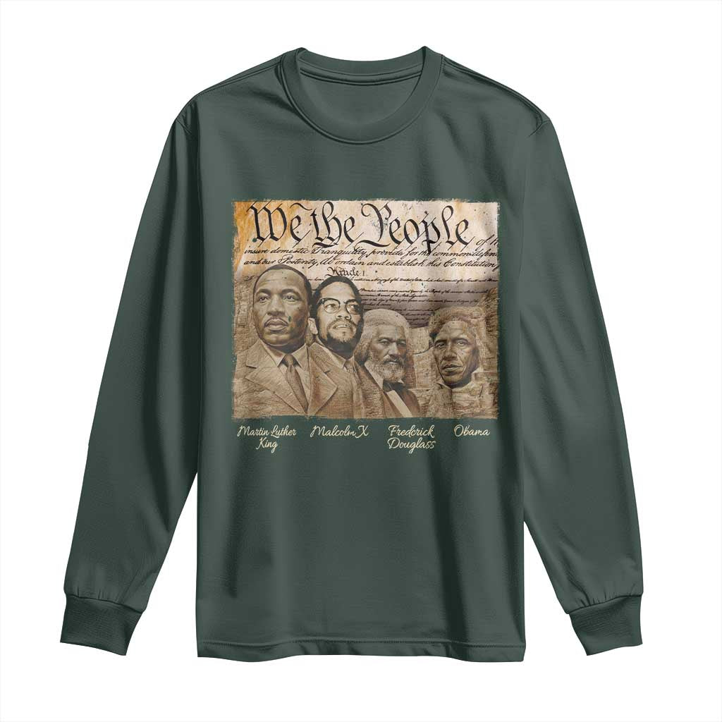 Civil Right Leaders Long Sleeve Shirt Martin Luther King Malcolm X Frederick Douglass Obama Black History Month