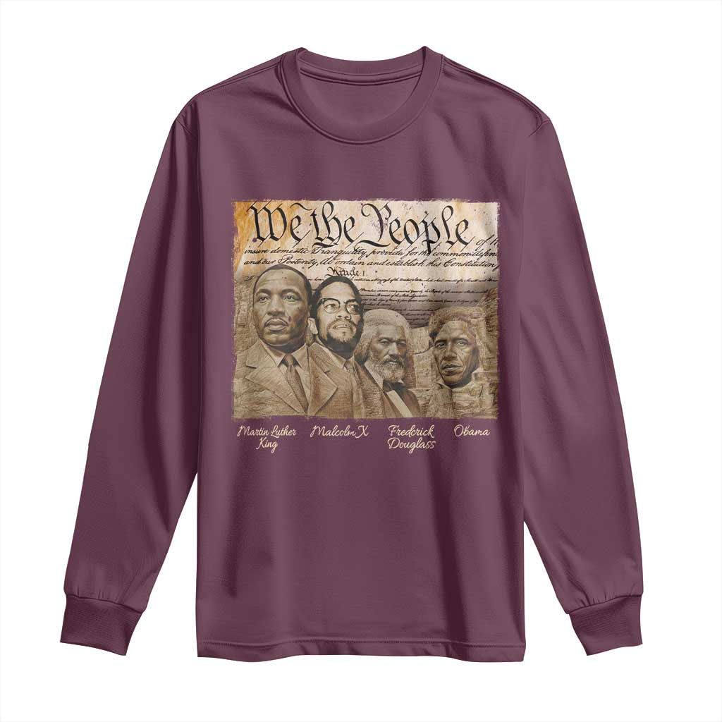 Civil Right Leaders Long Sleeve Shirt Martin Luther King Malcolm X Frederick Douglass Obama Black History Month