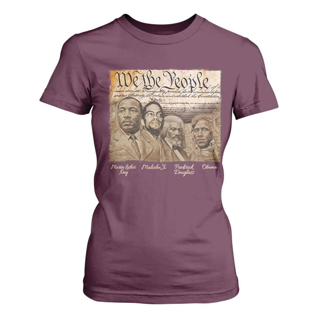 Civil Right Leaders T Shirt For Women Martin Luther King Malcolm X Frederick Douglass Obama Black History Month