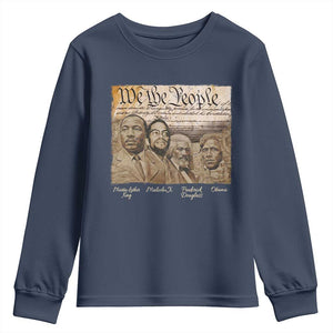 Civil Right Leaders Youth Sweatshirt Martin Luther King Malcolm X Frederick Douglass Obama Black History Month