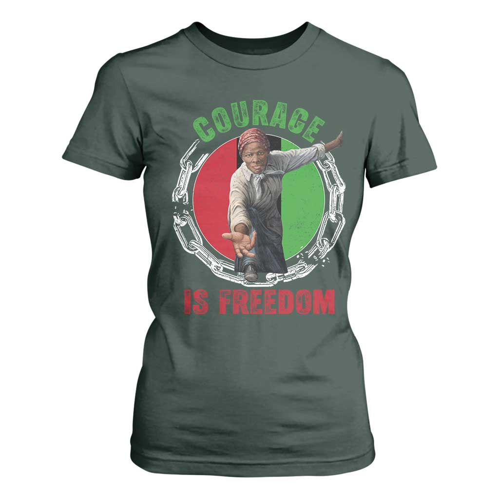 Harriet Tubman T Shirt For Women Courage Is Freedom Black History Hero