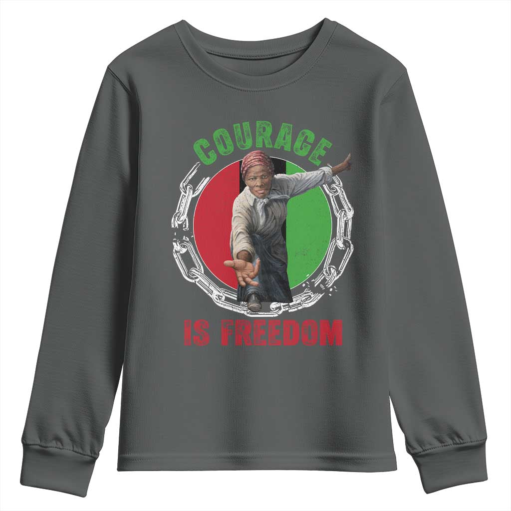 Harriet Tubman Youth Sweatshirt Courage Is Freedom Black History Hero