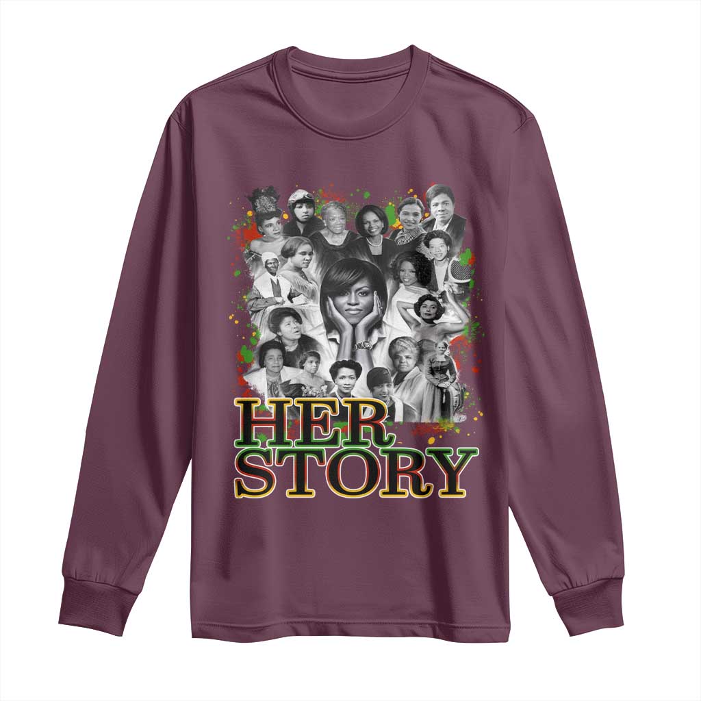 Black Women History Long Sleeve Shirt Her Story African American Month