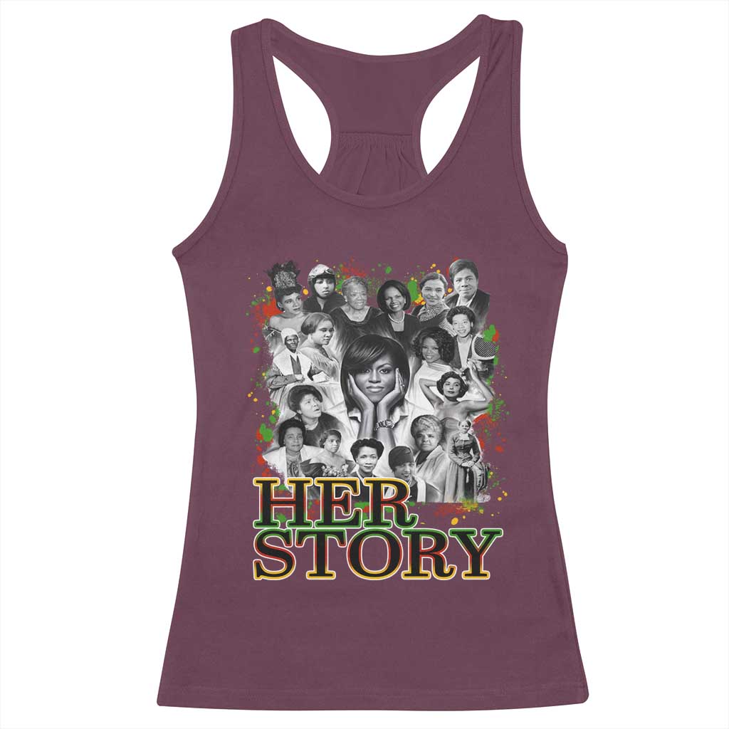 Black Women History Racerback Tank Top Her Story African American Month