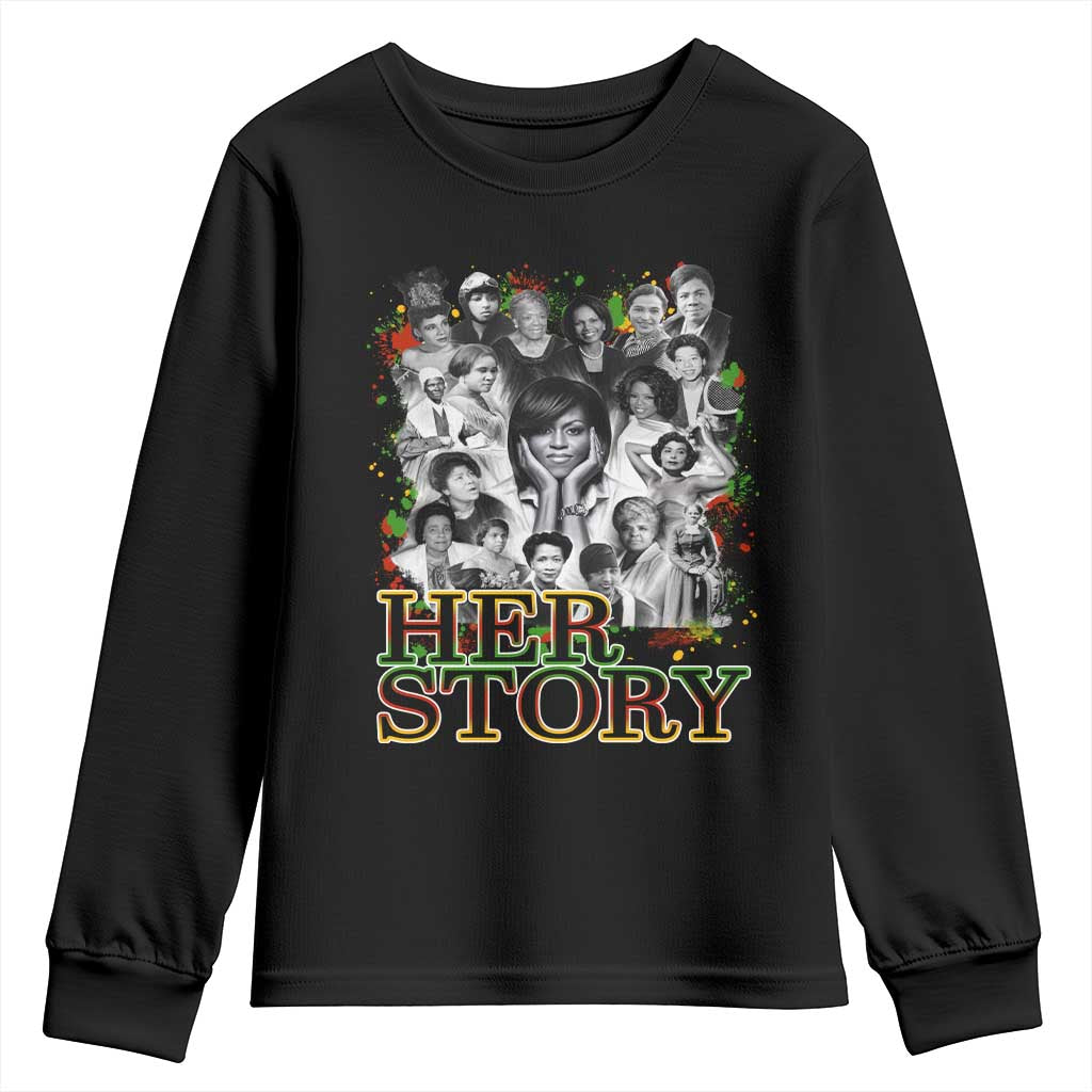 Black Women History Youth Sweatshirt Her Story African American Month