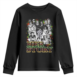 Black Women History Youth Sweatshirt Her Story African American Month