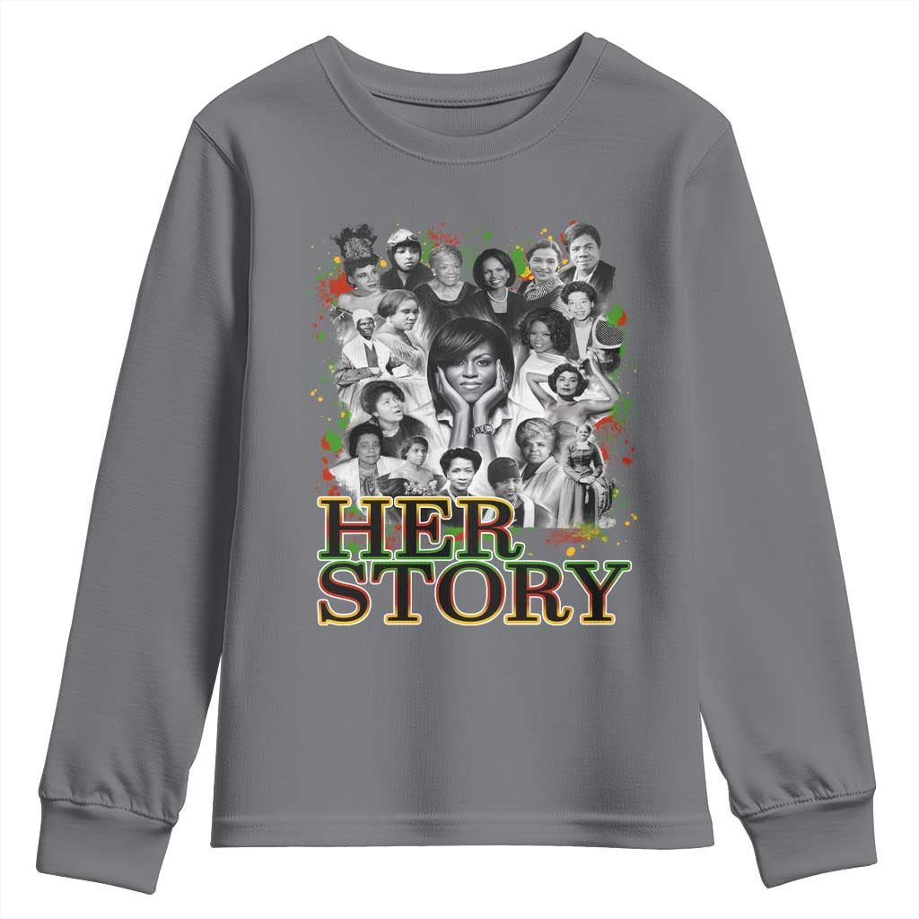 Black Women History Youth Sweatshirt Her Story African American Month