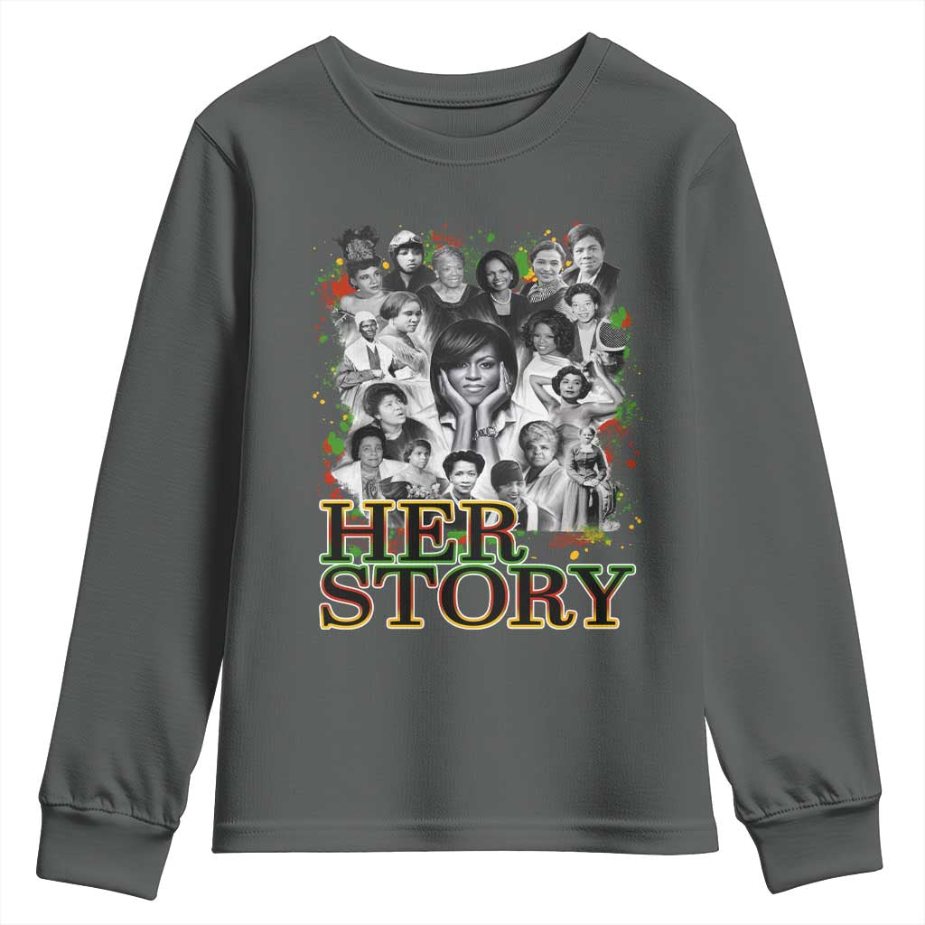 Black Women History Youth Sweatshirt Her Story African American Month
