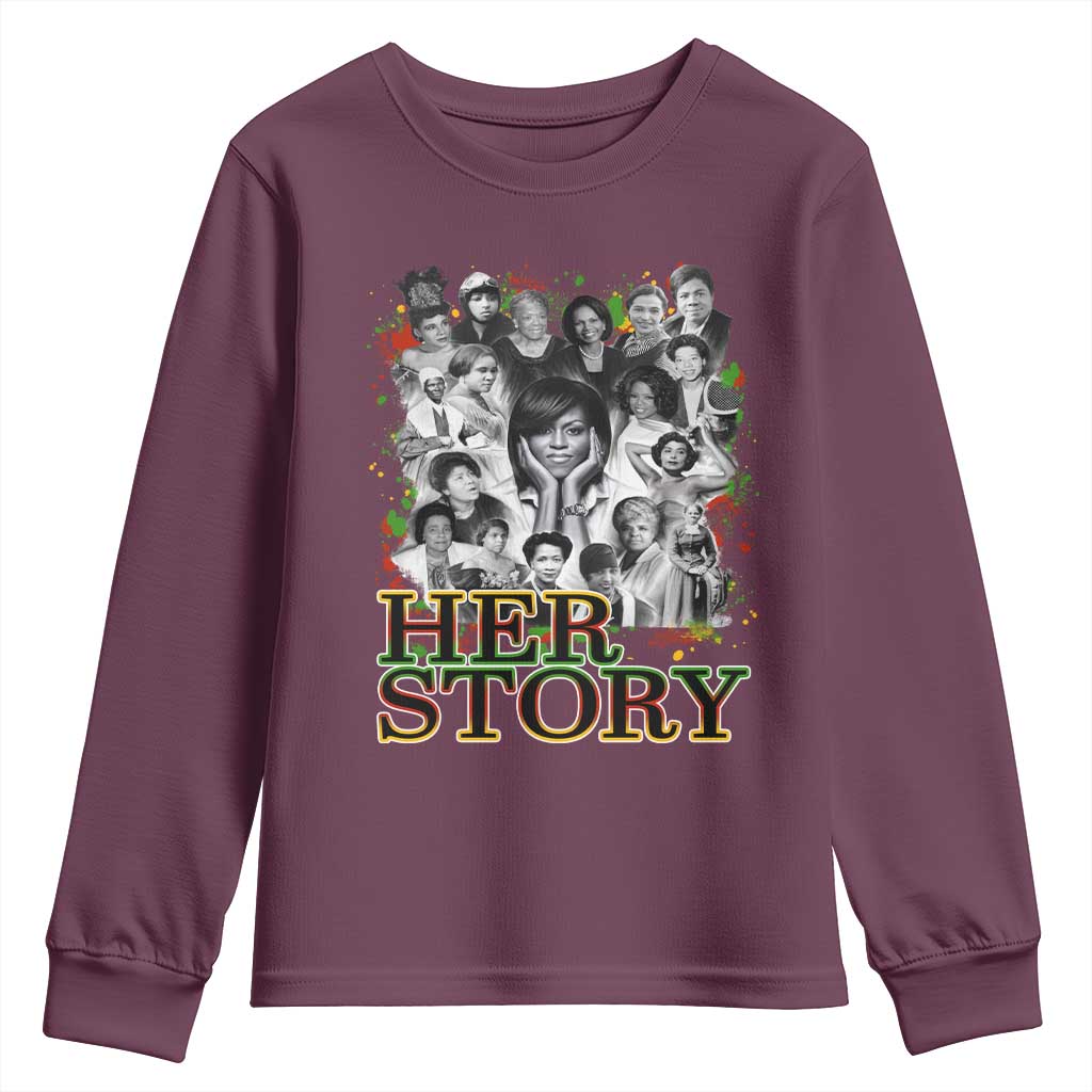 Black Women History Youth Sweatshirt Her Story African American Month