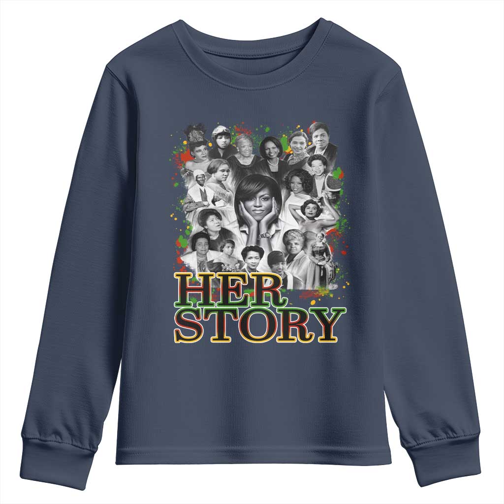Black Women History Youth Sweatshirt Her Story African American Month