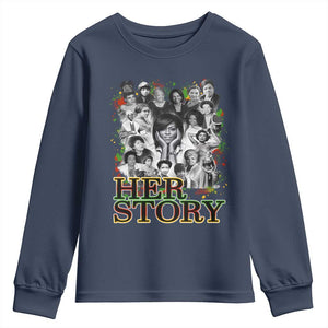 Black Women History Youth Sweatshirt Her Story African American Month