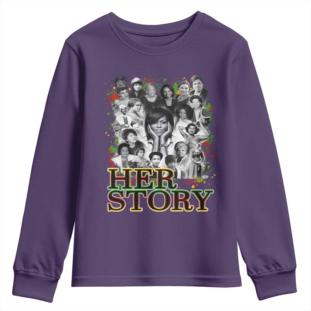 Black Women History Youth Sweatshirt Her Story African American Month