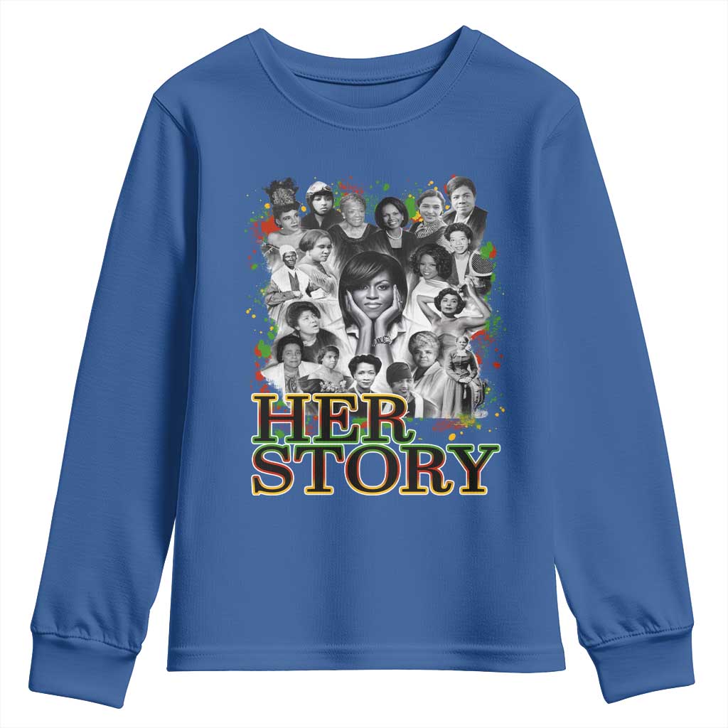 Black Women History Youth Sweatshirt Her Story African American Month