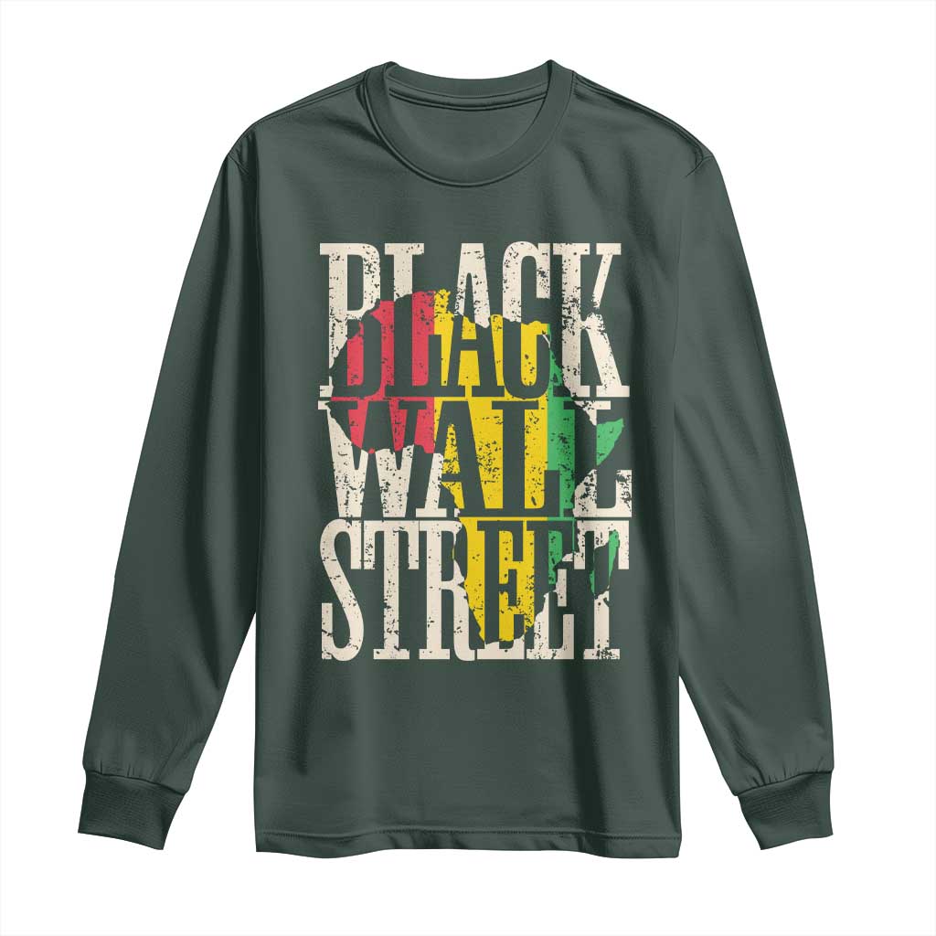 Black Wall Street Long Sleeve Shirt Tulsa Oklahoma Black History Month Africa Map African American Heritage
