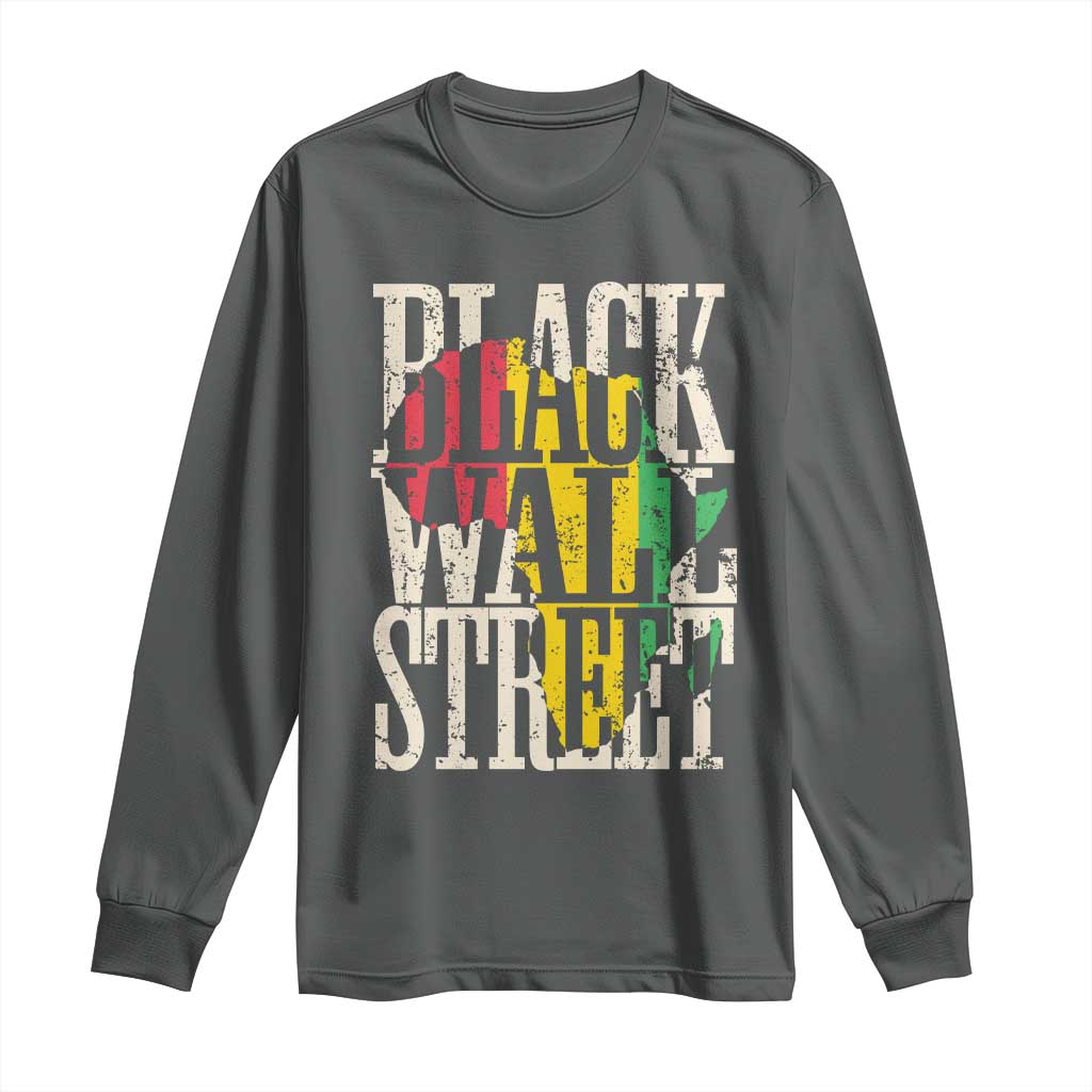 Black Wall Street Long Sleeve Shirt Tulsa Oklahoma Black History Month Africa Map African American Heritage