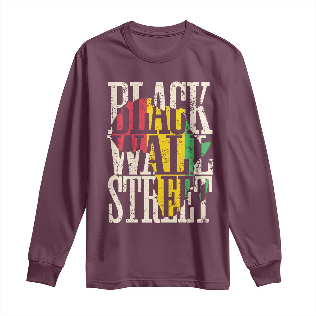 Black Wall Street Long Sleeve Shirt Tulsa Oklahoma Black History Month Africa Map African American Heritage