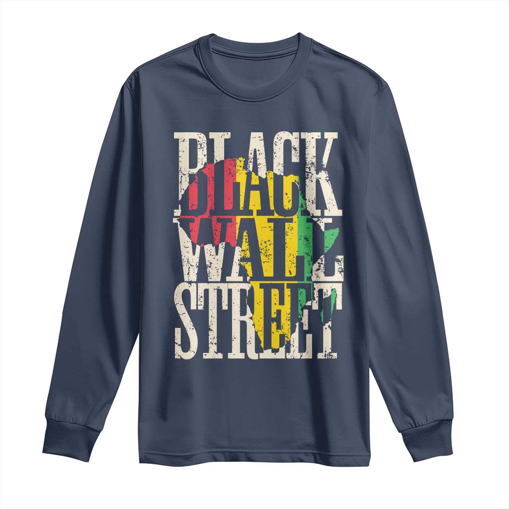 Black Wall Street Long Sleeve Shirt Tulsa Oklahoma Black History Month Africa Map African American Heritage