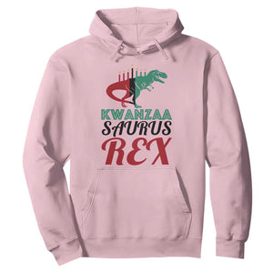 Kwanzaa Saurus Rex Kinara Candles Dinosaur T-rex African Heritage Holiday Hoodie