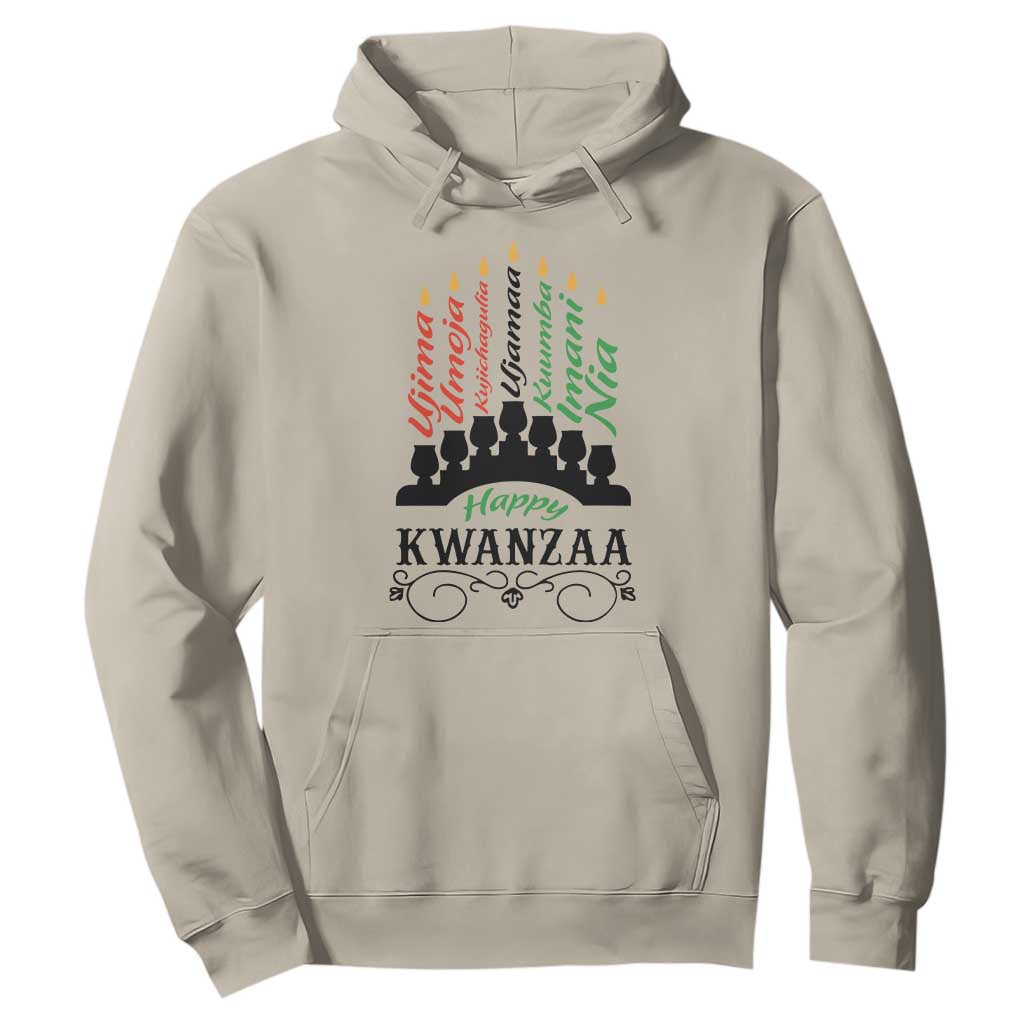 Happy Kwanzaa The 7 Principles African Nguzo Saba Kinara Candles African American Holiday Hoodie