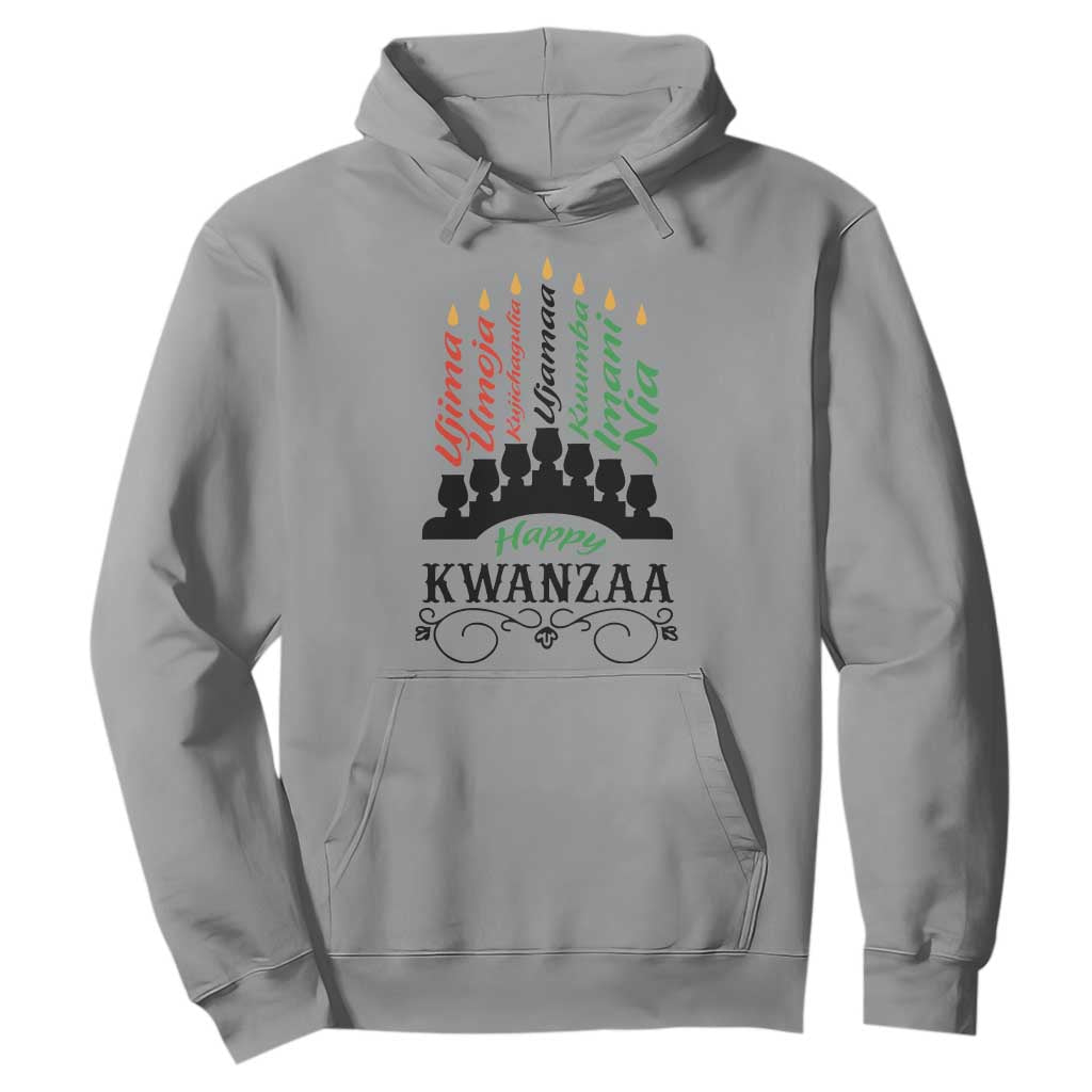 Happy Kwanzaa The 7 Principles African Nguzo Saba Kinara Candles African American Holiday Hoodie
