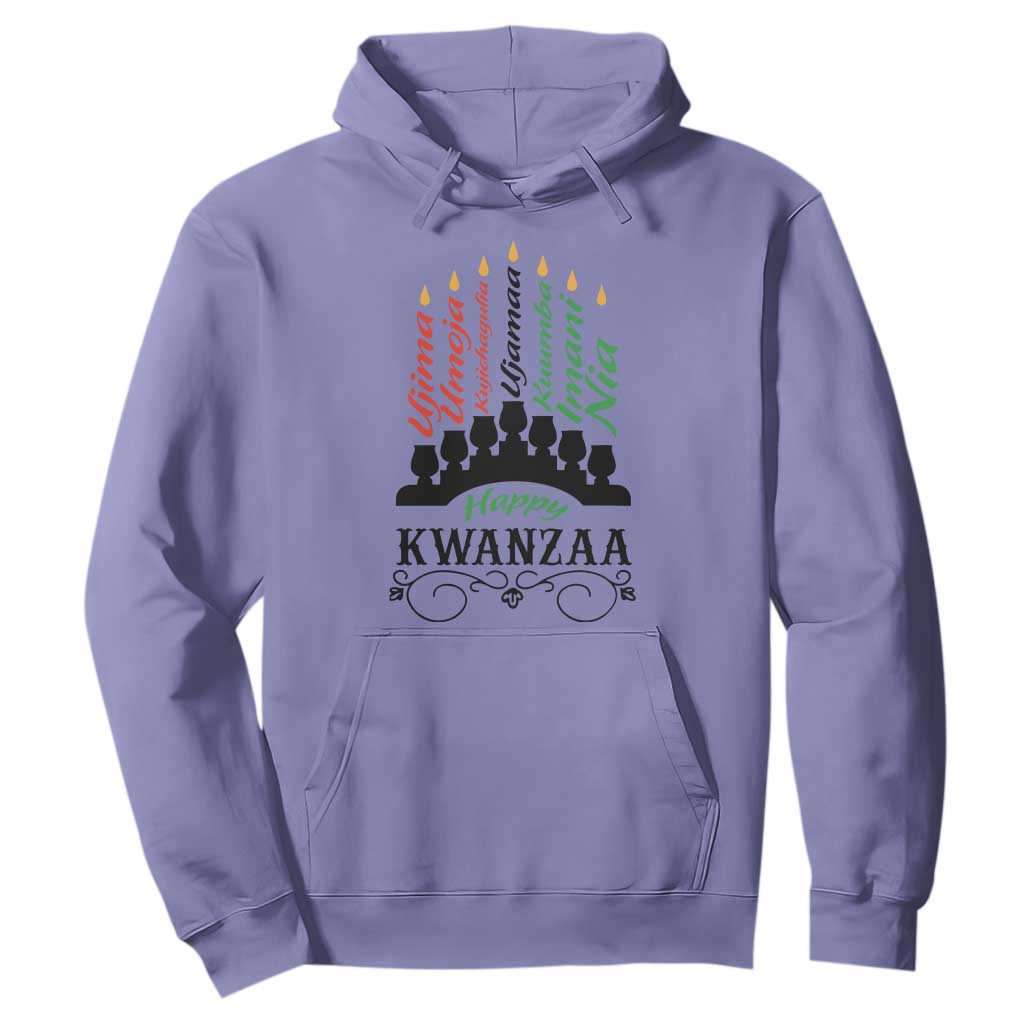 Happy Kwanzaa The 7 Principles African Nguzo Saba Kinara Candles African American Holiday Hoodie