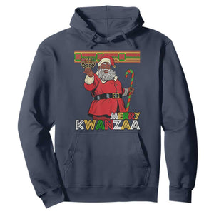 Funny Merry Kwanzaa Christmas Hoodie African American Holiday Black Santa Kinara Candles