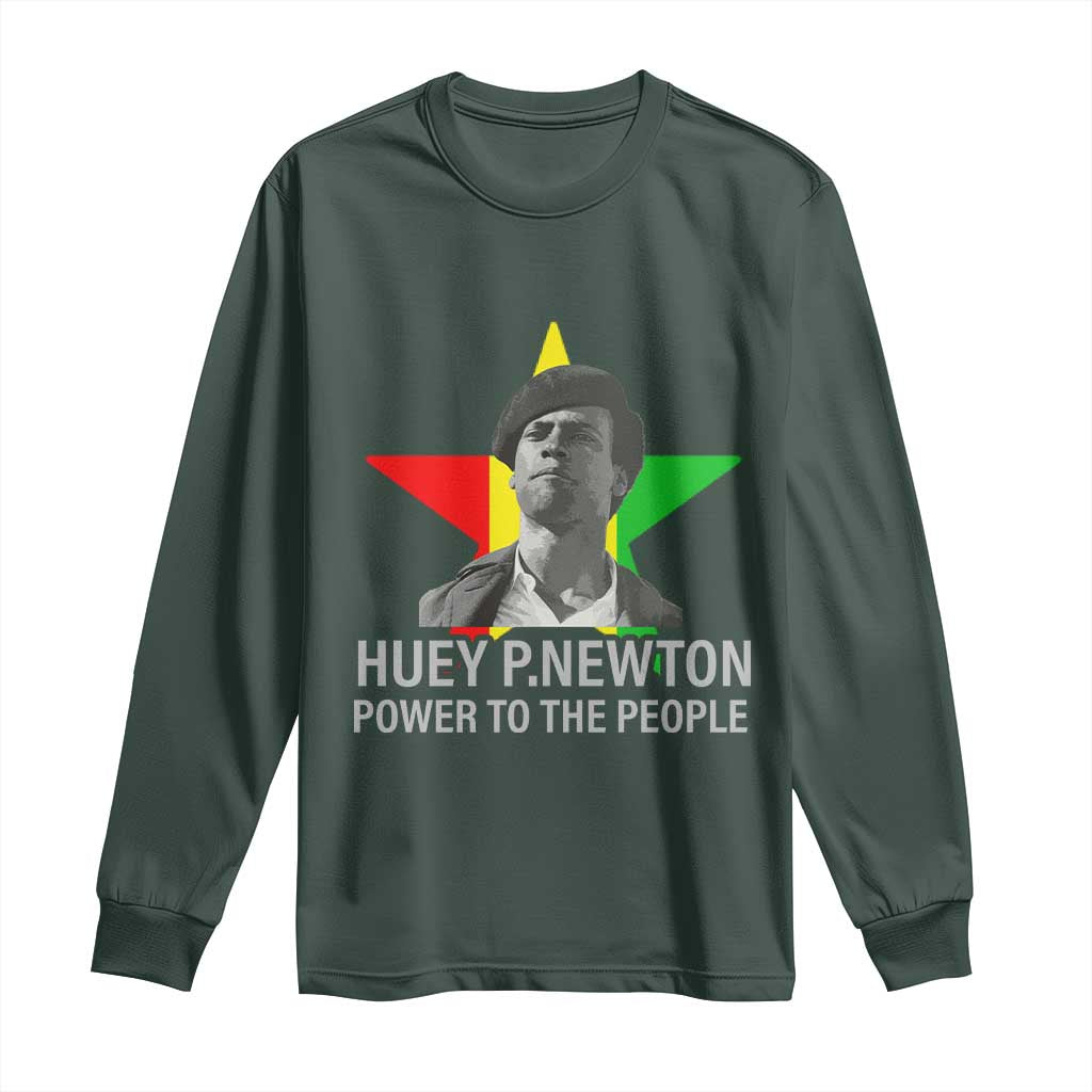 Huey P.Newton Power To The People Long Sleeve Shirt Black Panther Party Black History