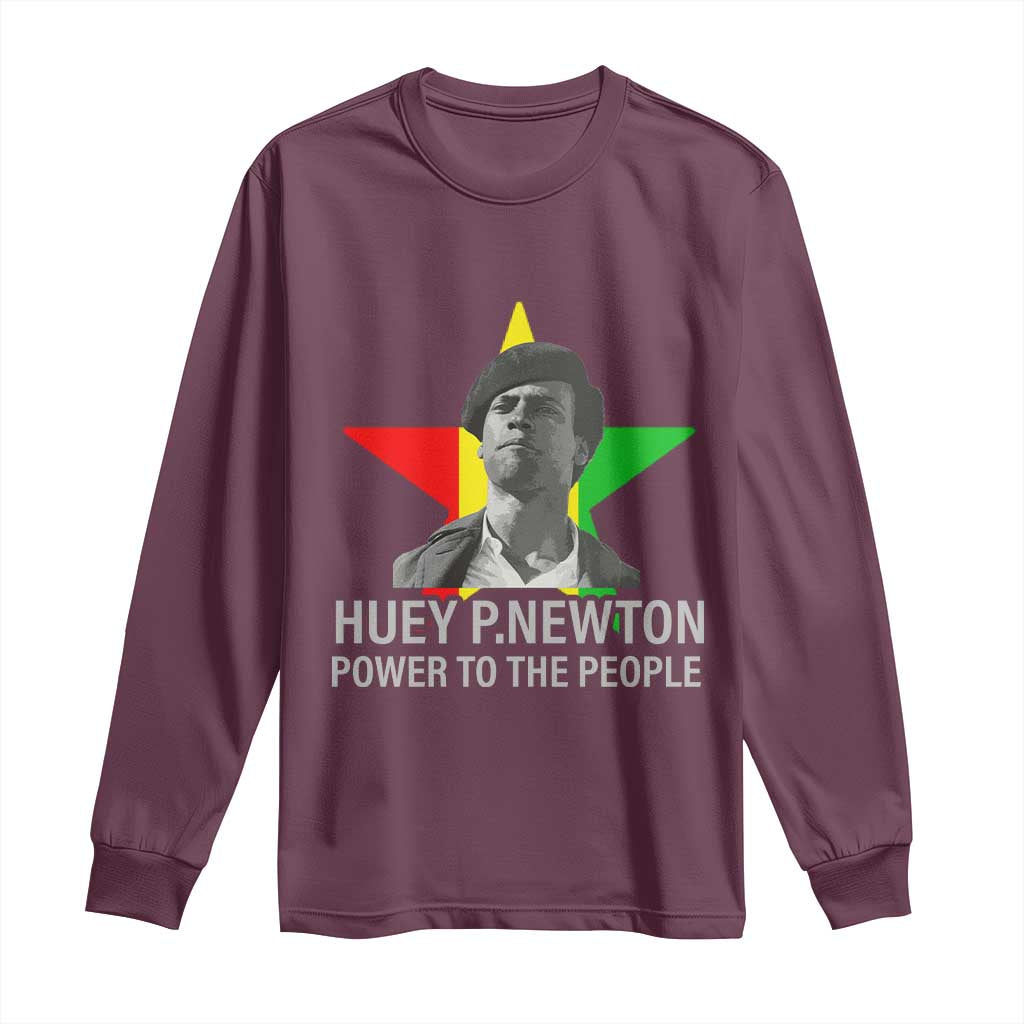 Huey P.Newton Power To The People Long Sleeve Shirt Black Panther Party Black History