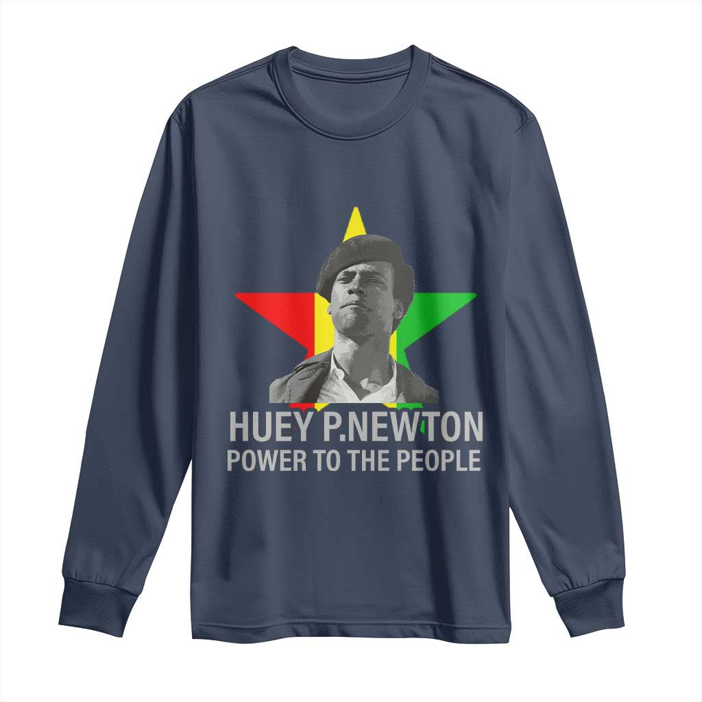 Huey P.Newton Power To The People Long Sleeve Shirt Black Panther Party Black History