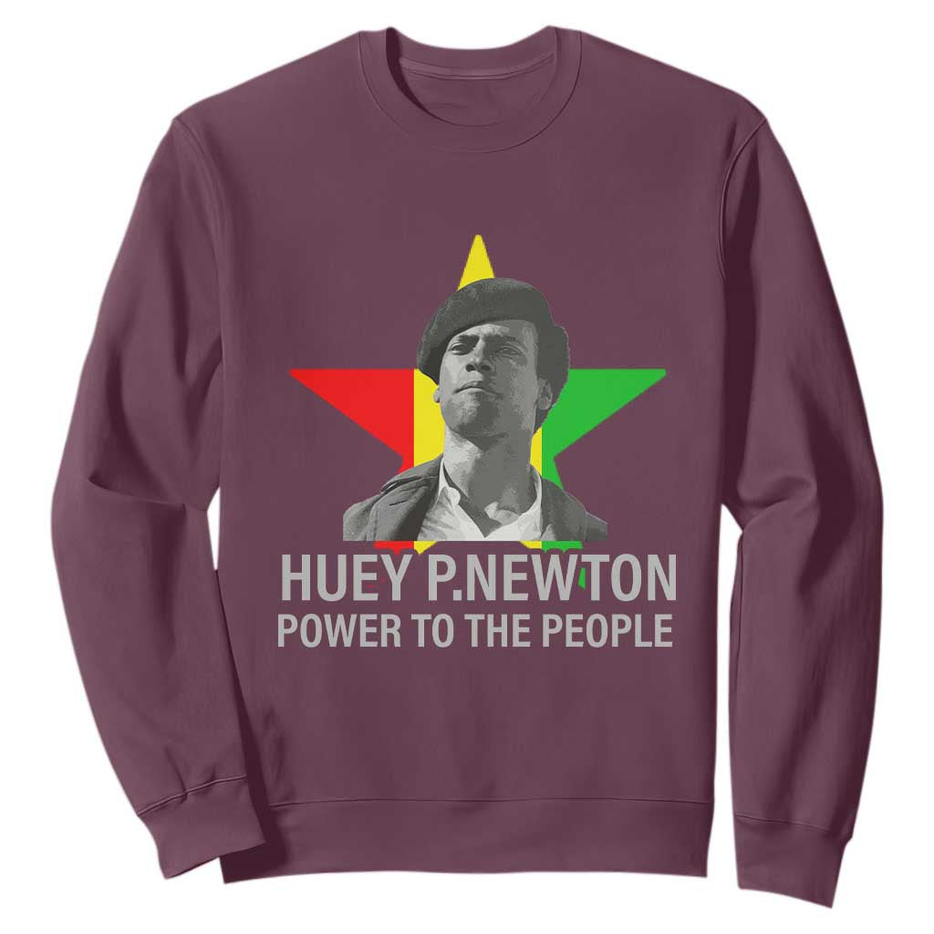 Huey P.Newton Power To The People Sweatshirt Black Panther Party Black History