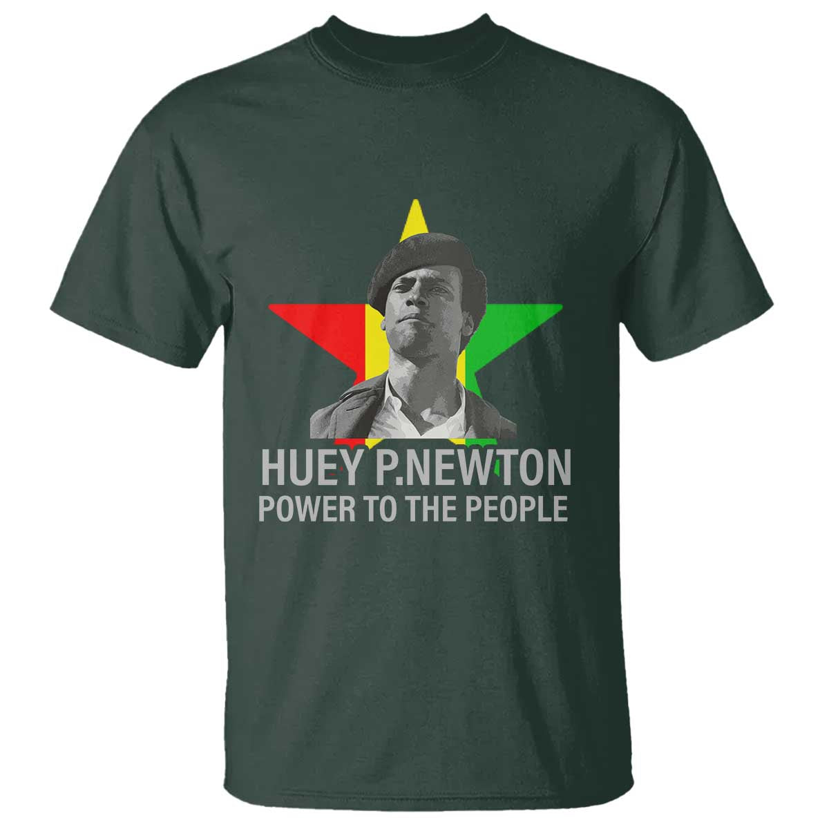 Huey P.Newton Power To The People T Shirt Black Panther Party Black History