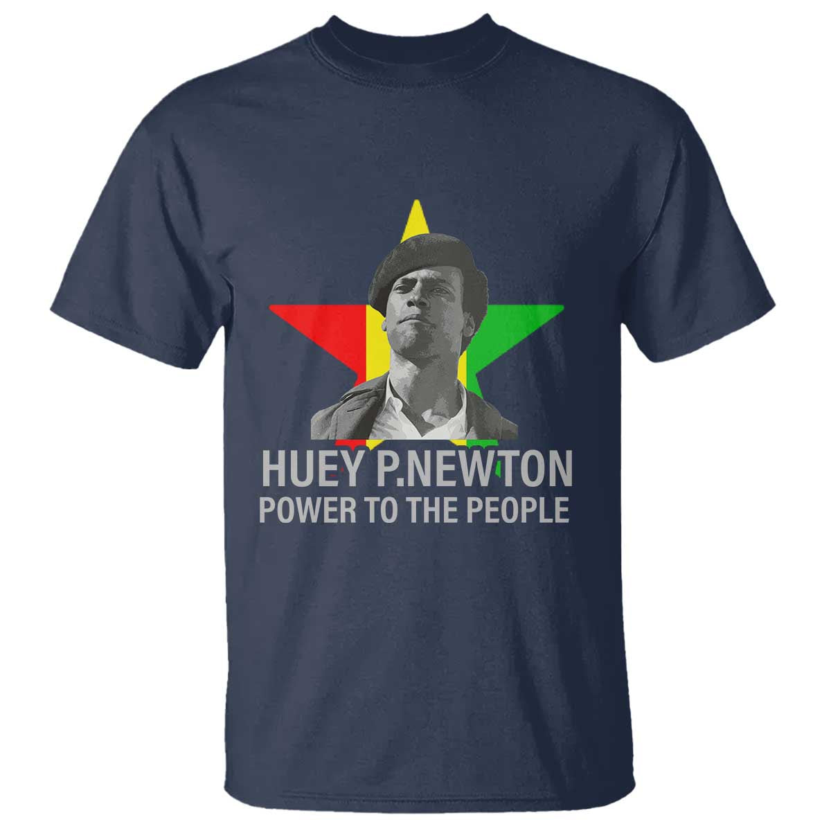 Huey P.Newton Power To The People T Shirt Black Panther Party Black History