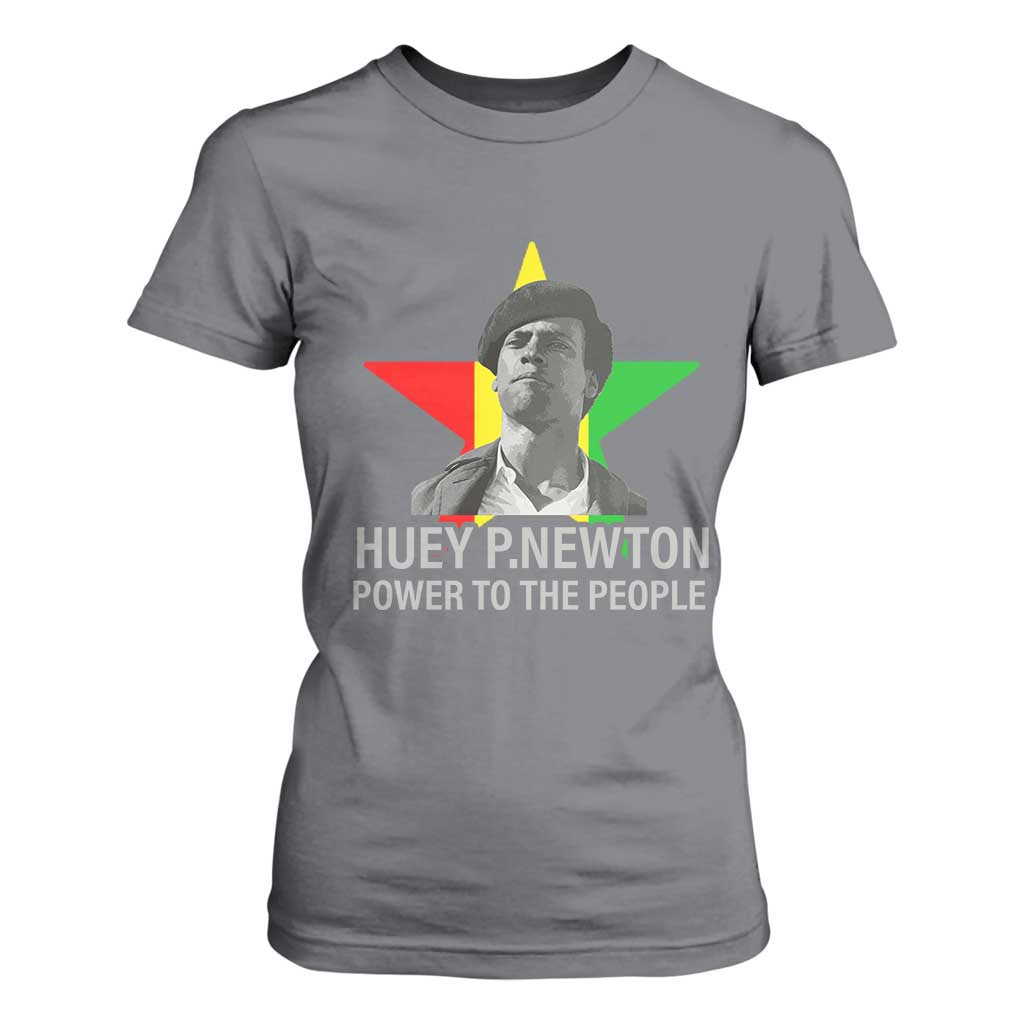 Huey P.Newton Power To The People T Shirt For Women Black Panther Party Black History