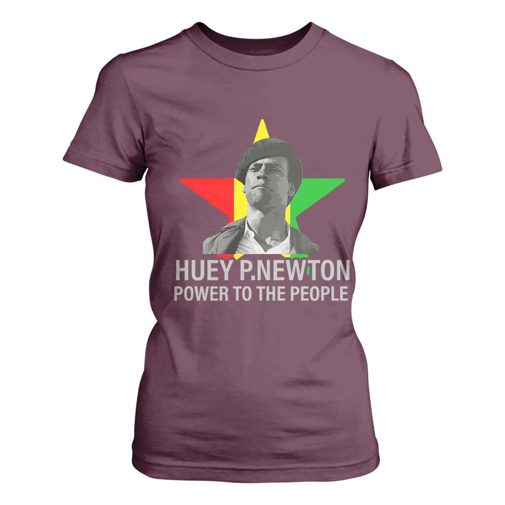 Huey P.Newton Power To The People T Shirt For Women Black Panther Party Black History