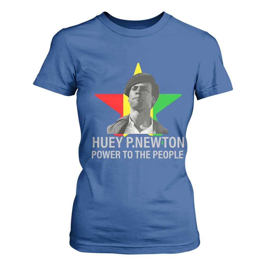 Huey P.Newton Power To The People T Shirt For Women Black Panther Party Black History