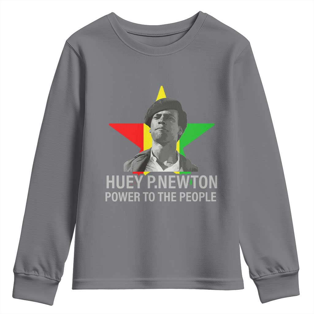 Huey P.Newton Power To The People Youth Sweatshirt Black Panther Party Black History