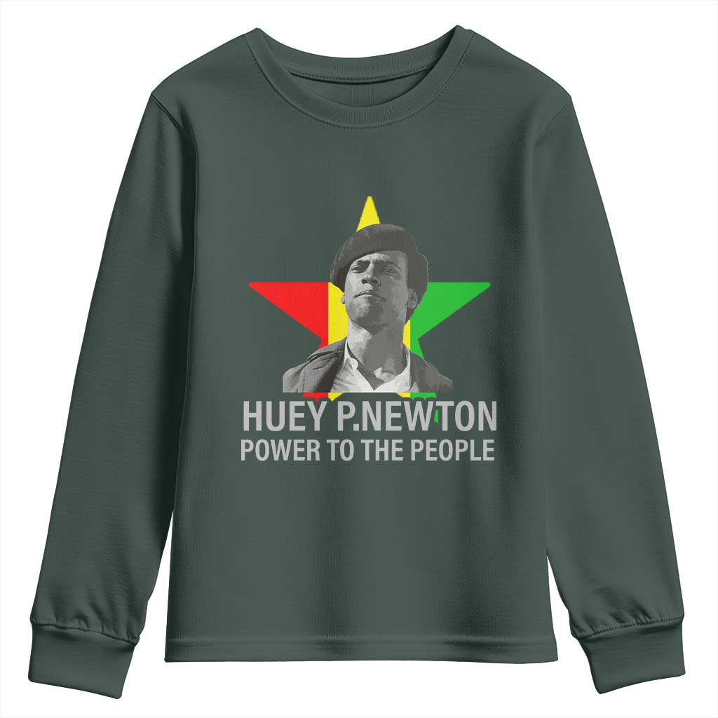 Huey P.Newton Power To The People Youth Sweatshirt Black Panther Party Black History