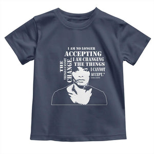 Angela Davis Toddler T Shirt I Am No Longer Accepting The Things I Cannot Change Black History Month