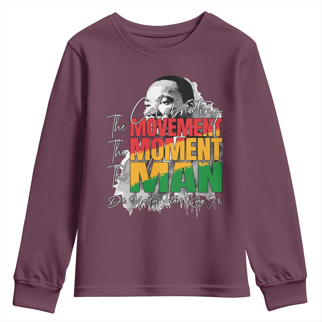 Martin Luther King Jr Youth Sweatshirt Celebrating The Movement Moment The Man