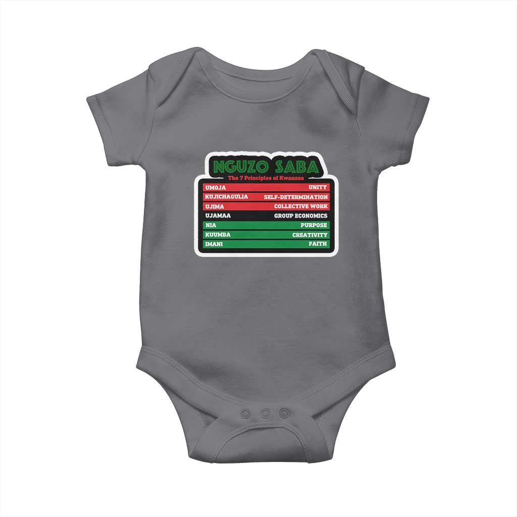 Nguzo Saba The 7 Principles Of Kwanzaa African American Baby Onesie