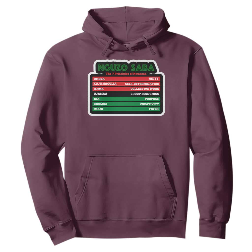 Nguzo Saba The 7 Principles Of Kwanzaa African American Hoodie