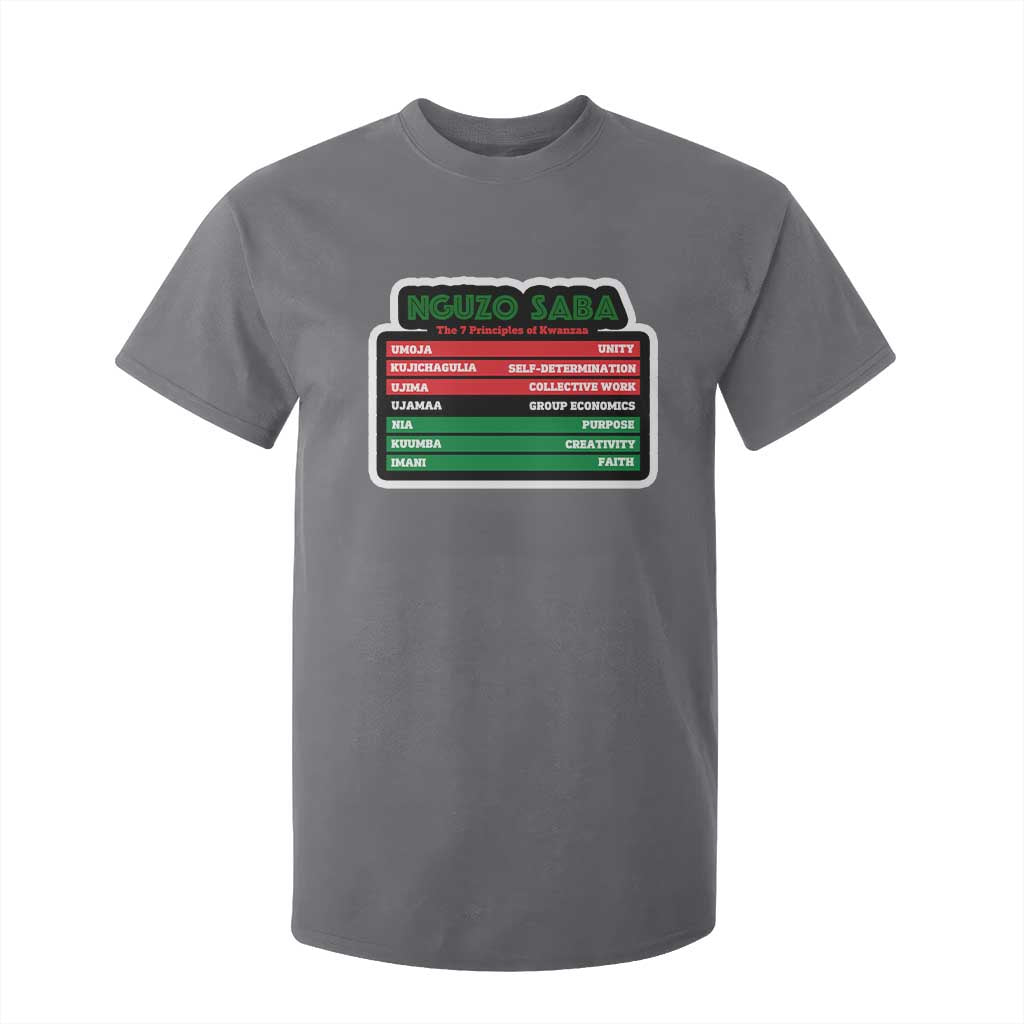 Nguzo Saba The 7 Principles Of Kwanzaa African American T Shirt For Kid
