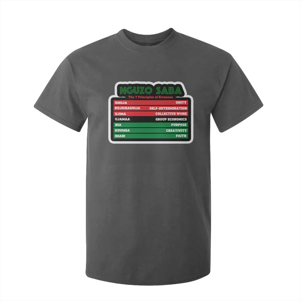Nguzo Saba The 7 Principles Of Kwanzaa African American T Shirt For Kid