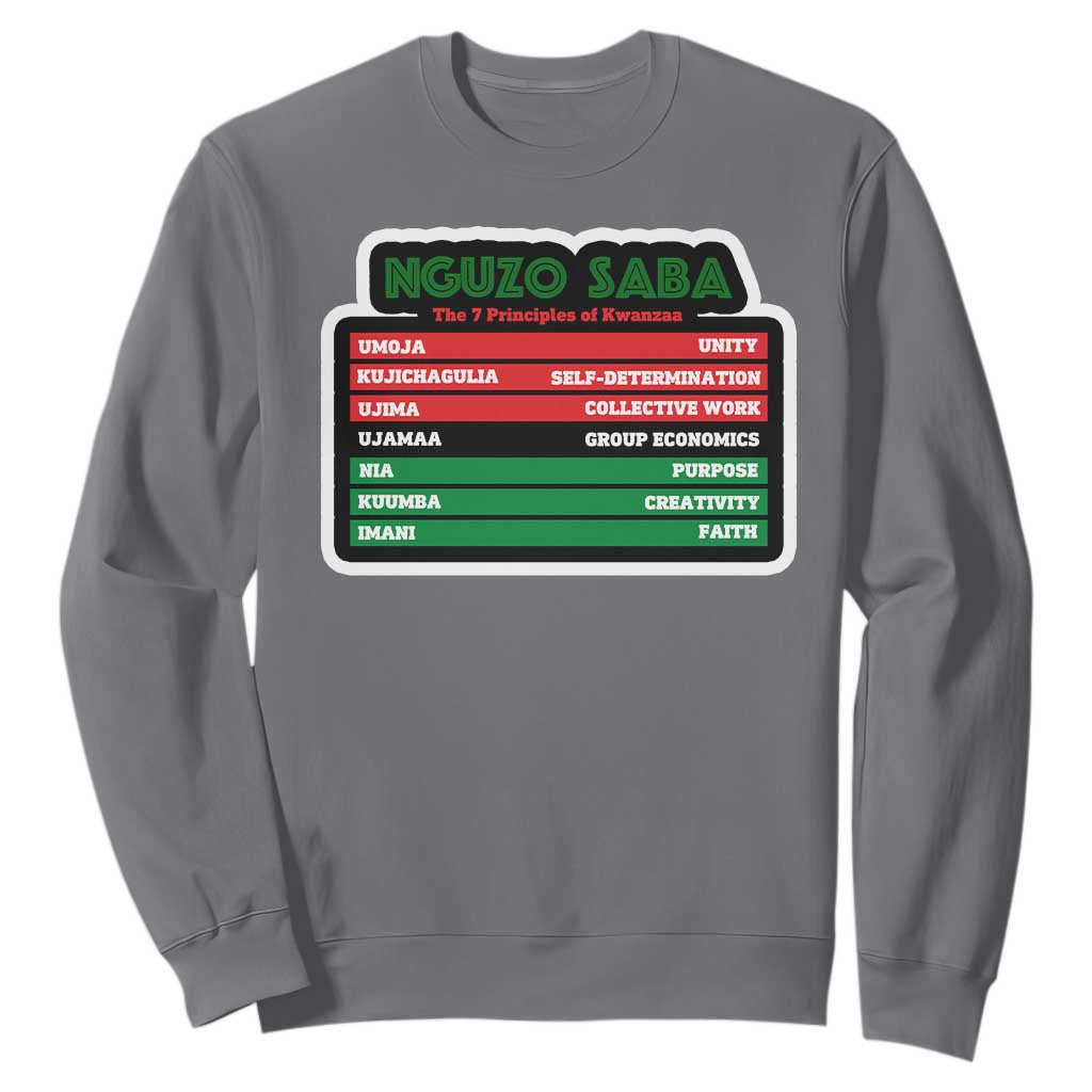 Nguzo Saba The 7 Principles Of Kwanzaa African American Sweatshirt