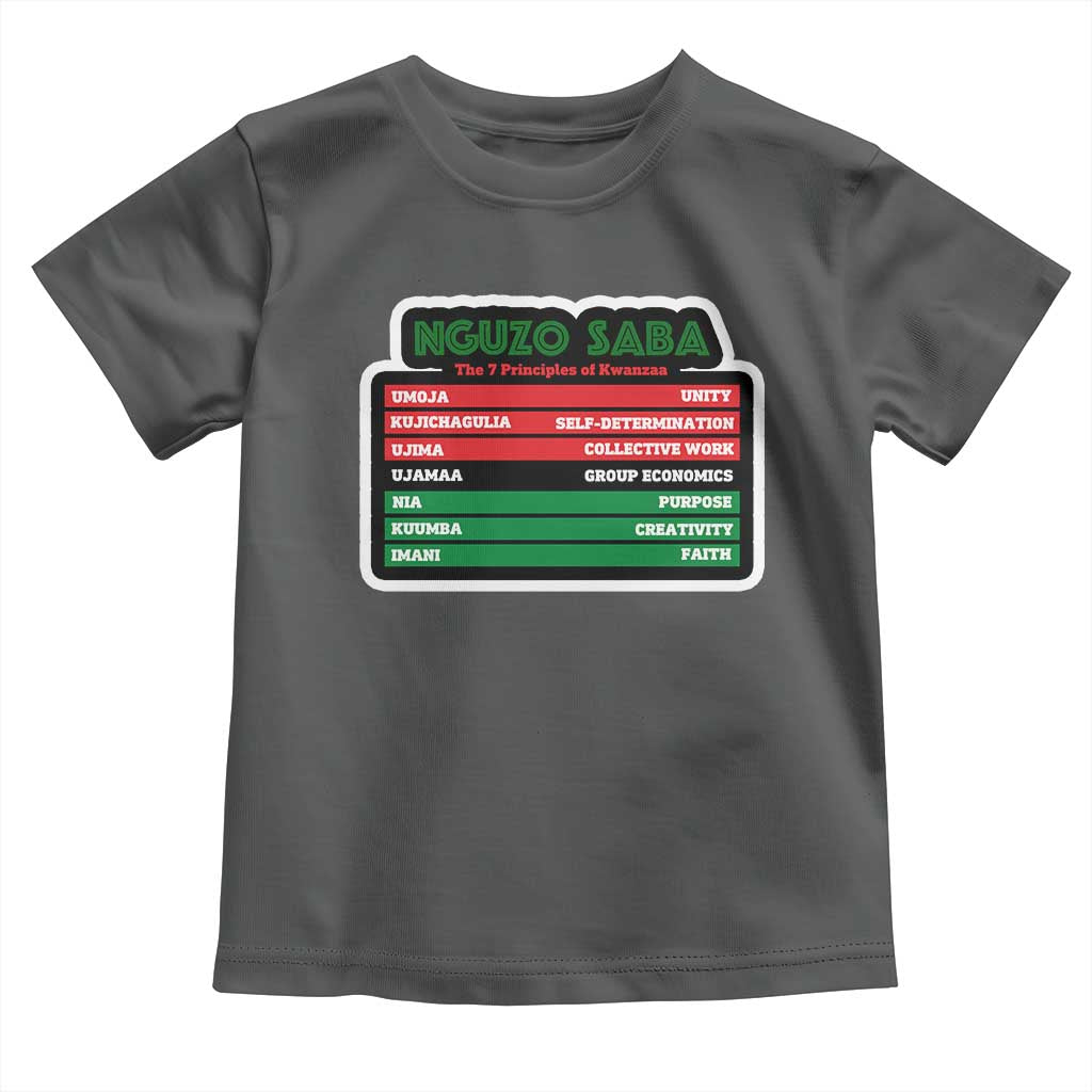 Nguzo Saba The 7 Principles Of Kwanzaa African American Toddler T Shirt