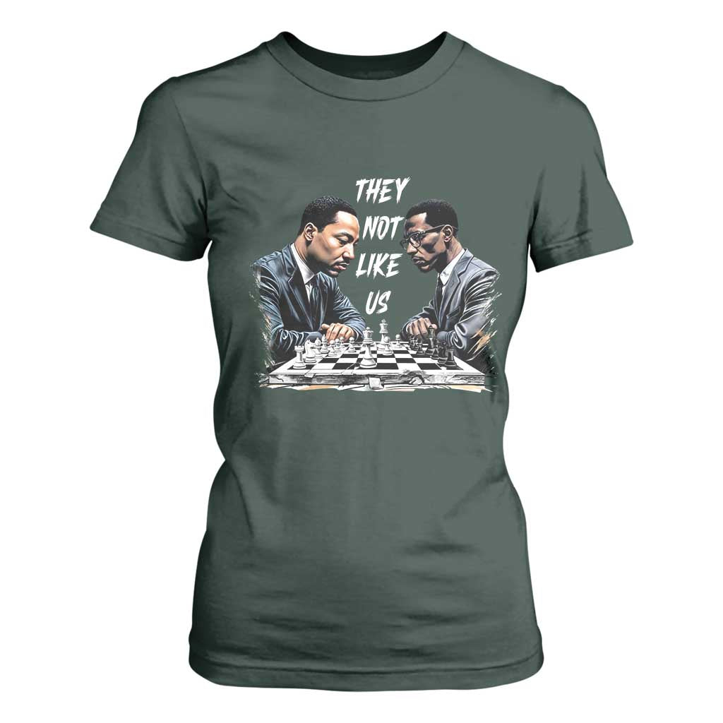 Martin Luther King Malcolm X T Shirt For Women They Not Like Us Black Leaders
