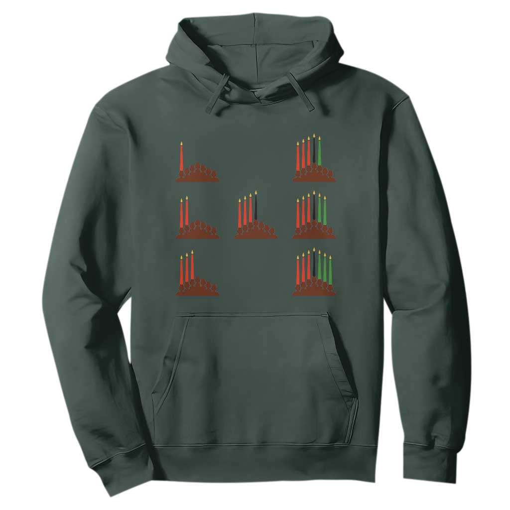 Kwanzaa Kinara Seven Candles African American Holiday Hoodie - African Pride