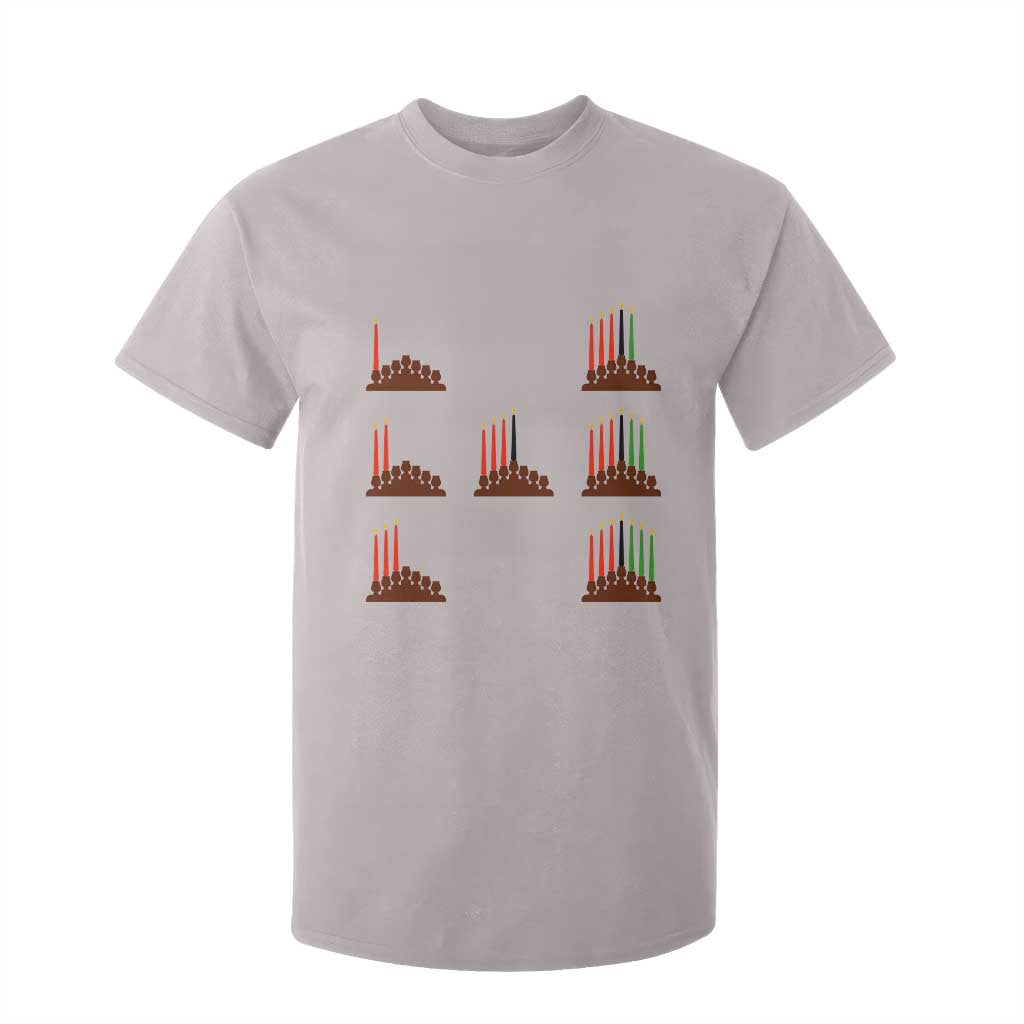Kwanzaa Kinara Seven Candles African American Holiday T Shirt For Kid - African Pride